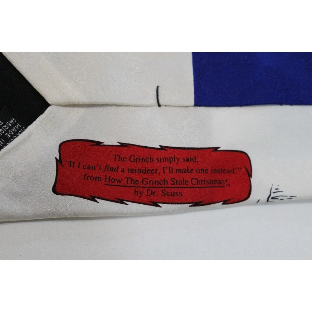 Dr Seuss How The Grinch Stole Christmas Silk Necktie Tie‎ Holiday Novelty 2of2